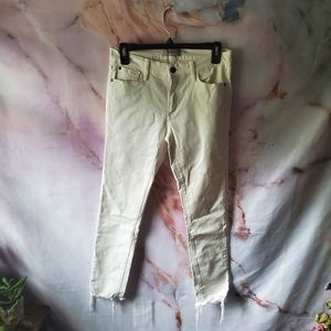 Buffalo David Bitton White Denim Distressed Pants